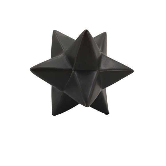 Geometric Shape Merkaba Star Sculpture Ceramic Figurine Tabletop Home Office - Picture 3 of 7